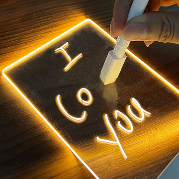 Belór-Note Board Creative Led Night Light USB Message Board